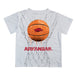 Arkansas Razorbacks Original Dripping Basketball White T-Shirt by Vive La Fete