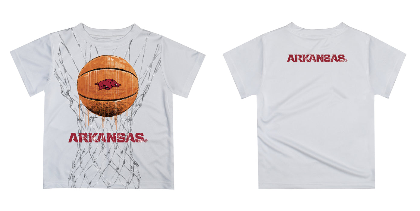 Arkansas Razorbacks Original Dripping Basketball Red T-Shirt by Vive La Fete - Vive La Fête - Online Apparel Store