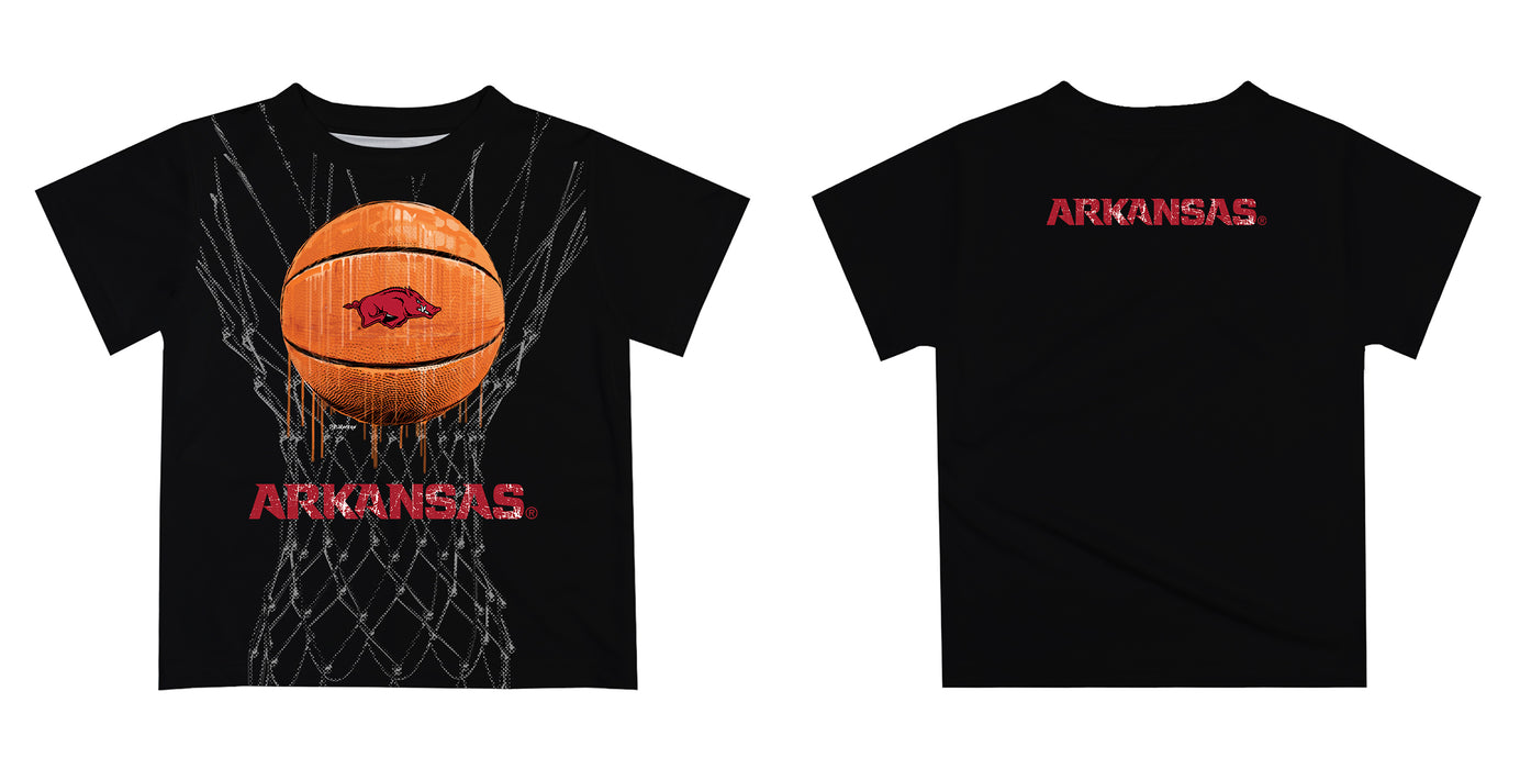 Arkansas Razorbacks Original Dripping Basketball Red T-Shirt by Vive La Fete - Vive La Fête - Online Apparel Store