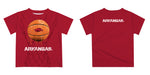 Arkansas Razorbacks Original Dripping Basketball Red T-Shirt by Vive La Fete - Vive La Fête - Online Apparel Store