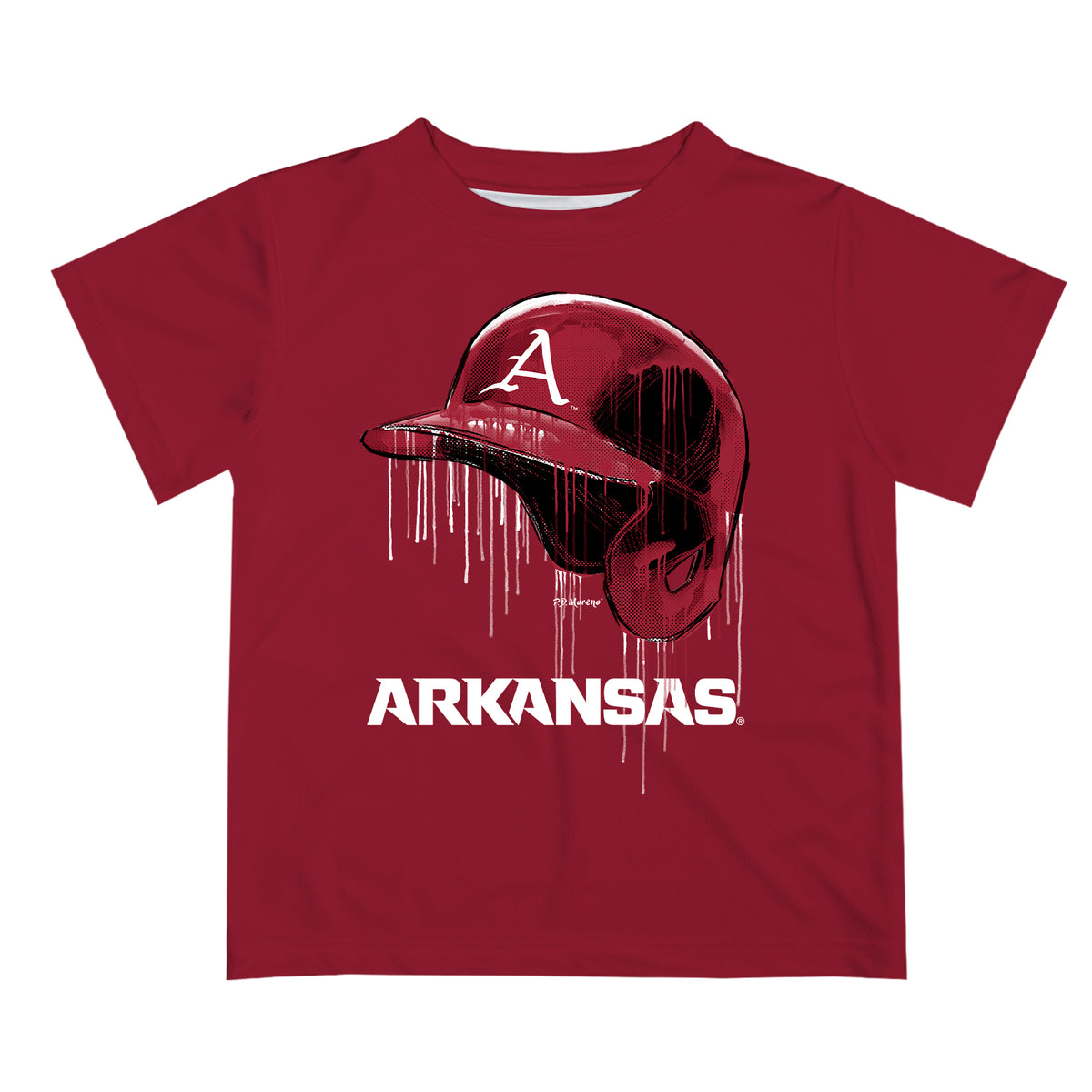 Arkansas Razorbacks Original Dripping Baseball Hat Boys T-Shirt by Viv ...