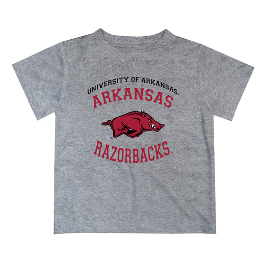 Arkansas Razorbacks Vive La Fete Boys Game Day V1 Gray Short Sleeve Tee Shirt