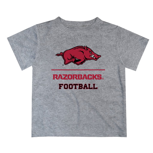 Arkansas Razorbacks Vive La Fete Football V1 Gray Short Sleeve Tee Shirt