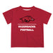 Arkansas Razorbacks Vive La Fete Football White Short Sleeve Tee Shirt - Vive La Fête - Online Apparel Store