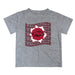 Arkansas Razorbacks Vive La Fete  Gray Art V1 Short Sleeve Tee Shirt