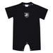 US Military ARMY Black Knights Embroidered Black Knit Short Sleeve Boys Romper