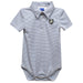 US Military ARMY Black Knights Embroidered Gray Stripe Knit Polo Onesie