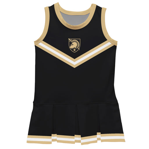US Military ARMY Black Knights Vive La Fete Game Day Black Sleeveless Cheerleader Dress