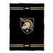 US Military ARMY Black Knights Vive La Fete Game Day Warm Lightweight Fleece Black Throw Blanket 40X58 Logo and Stripes