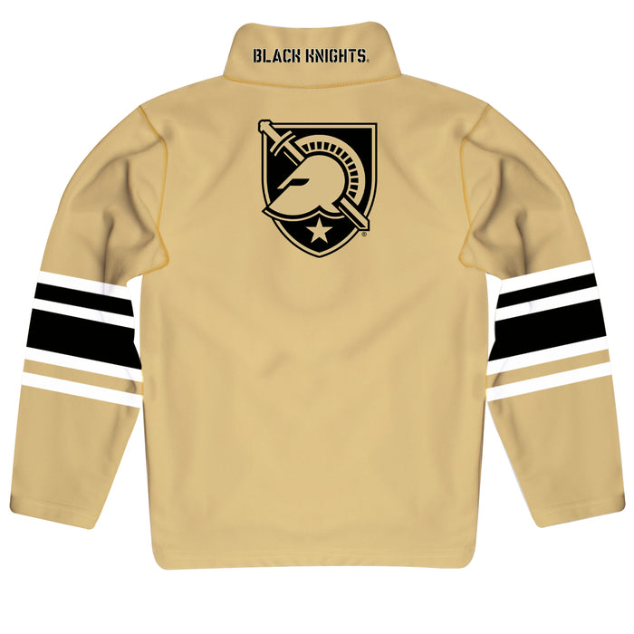 US Military ARMY Black Knights Vive La Fete Game Day Black Quarter Zip Pullover Stripes on Sleeves - Vive La Fête - Online Apparel Store