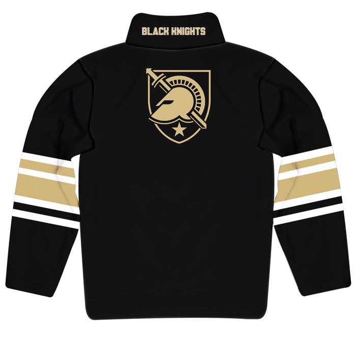 US Military ARMY Black Knights Vive La Fete Game Day Black Quarter Zip Pullover Stripes on Sleeves - Vive La Fête - Online Apparel Store