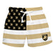 US Military ARMY Black Knights Vive La Fete Game Day Gold White Black Flag Swimtrunks V1