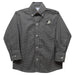 US Military ARMY Black Knights Embroidered Black Gingham Long Sleeve Button Down