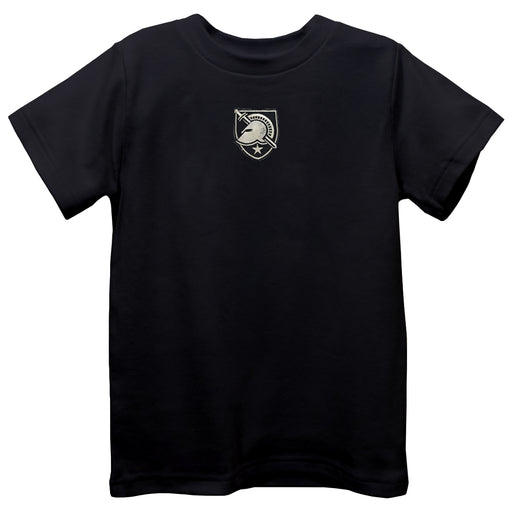 US Military ARMY Black Knights Embroidered Black knit Short Sleeve Boys Tee Shirt