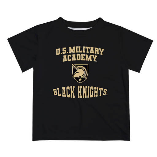 US Military ARMY Black Knights Vive La Fete Boys Game Day V3 Black Short Sleeve Tee Shirt
