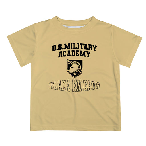 US Military ARMY Black Knights Vive La Fete Boys Game Day V3 Gold Short Sleeve Tee Shirt