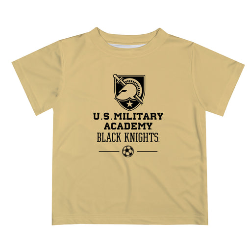 US Military ARMY Black Knights Vive La Fete Soccer V1 Gold Short Sleeve Tee Shirt