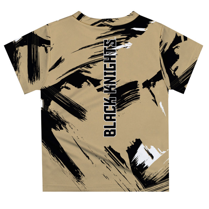 US Military ARMY Black Knights Vive La Fete Boys Game Day Gold Short Sleeve Tee Paint Brush - Vive La Fête - Online Apparel Store