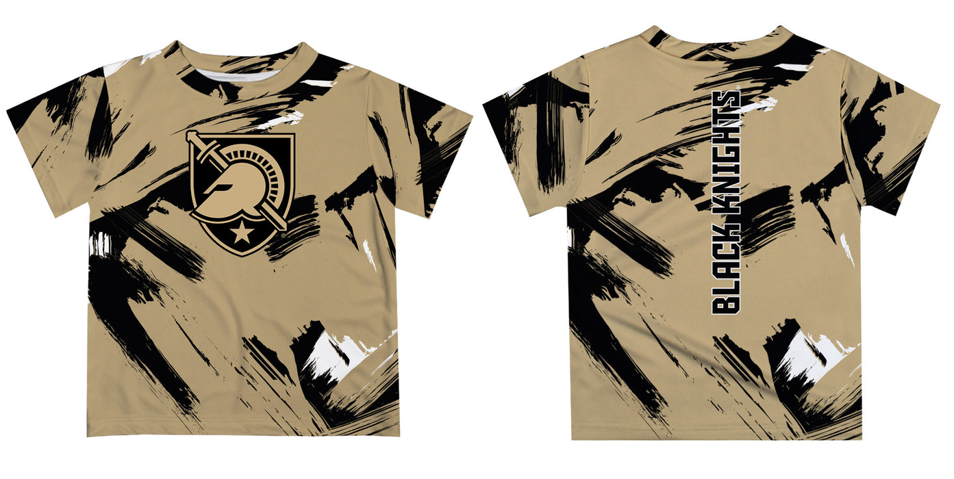 US Military ARMY Black Knights Vive La Fete Boys Game Day Gold Short Sleeve Tee Paint Brush - Vive La Fête - Online Apparel Store