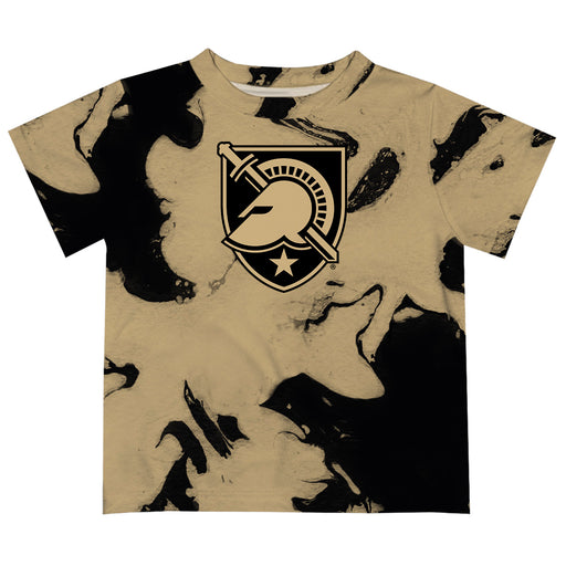 US Military ARMY Black Knights Vive La Fete Marble Boys Game Day Gold Short Sleeve Tee