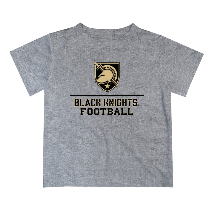 US Military ARMY Black Knights Vive La Fete Football V1 Heather Gray Short Sleeve Tee Shirt