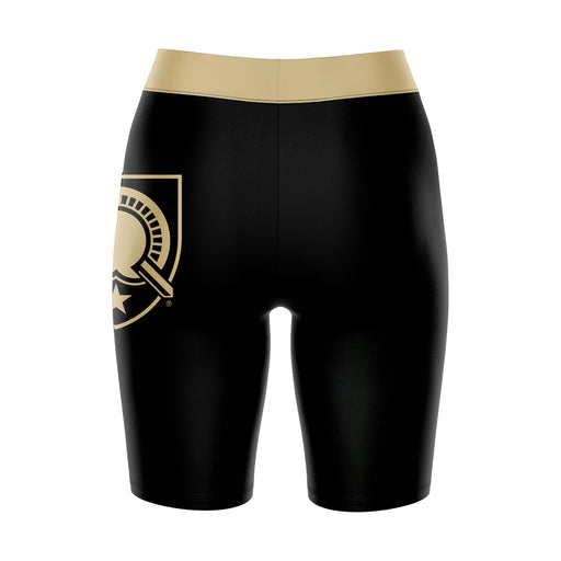 US Military ARMY Black Knights Vive La Fete Game Day Logo on Thigh and Waistband Black & Gold Women Bike Short 9 Inseam - Vive La Fête - Online Apparel Store