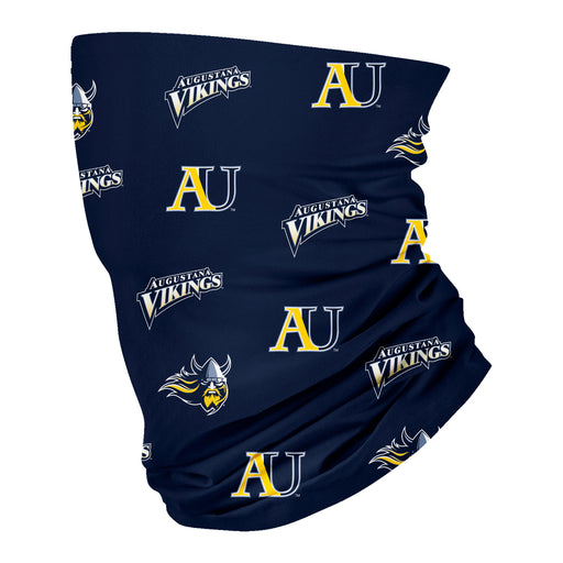 Augustana Universtiy Vikings Vive La Fete All Over Logo Game Day Collegiate Face Cover Soft 4-Way Stretch Neck Gaiter - Vive La Fête - Online Apparel Store