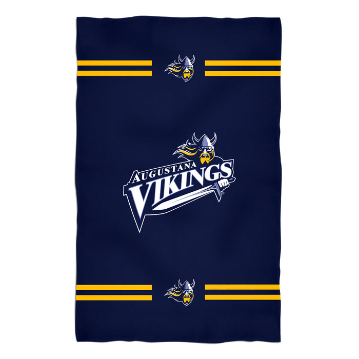 Augustana Universtiy Vikings Vive La Fete Game Day Absorvent Premium Navy Beach Bath Towel 51 x 32" Mascot and Stripes" - Vive La Fête - Online Apparel Store