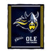 Augustana Universtiy Vikings AU Vive La Fete Kids Game Day Navy Plush Soft Minky Blanket 36 x 48 Mascot