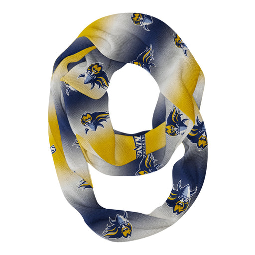 Augustana Vikings AU Vive La Fete All Over Logo Game Day Collegiate Women Ultra Soft Knit Infinity Scarf