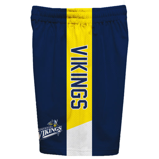 Augustana Vikings AU Vive La Fete Game Day Blue Stripes Boys Solid Gold Athletic Mesh Short - Vive La Fête - Online Apparel Store
