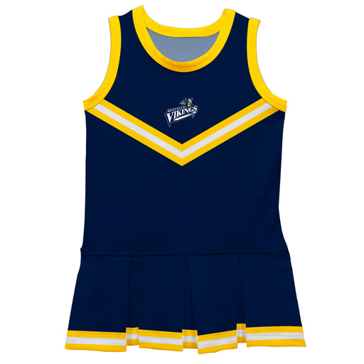Augustana University Vikings AU Vive La Fete Game Day Blue Sleeveless Cheerleader Dress