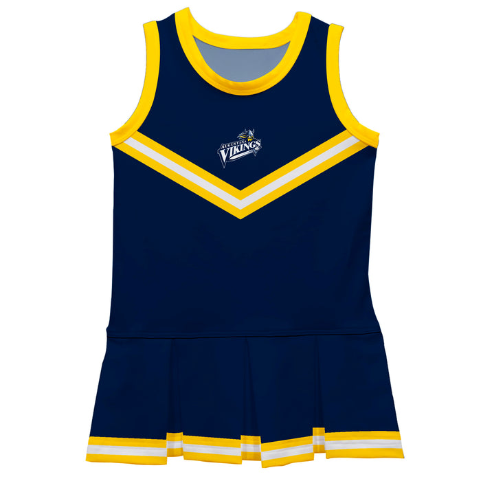 Augustana University Vikings AU Vive La Fete Game Day Blue Sleeveless Cheerleader Dress