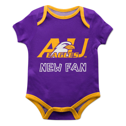 Ashland Eagles AU Vive La Fete Infant Game Day Purple Short Sleeve Onesie New Fan Logo and Mascot Bodysuit