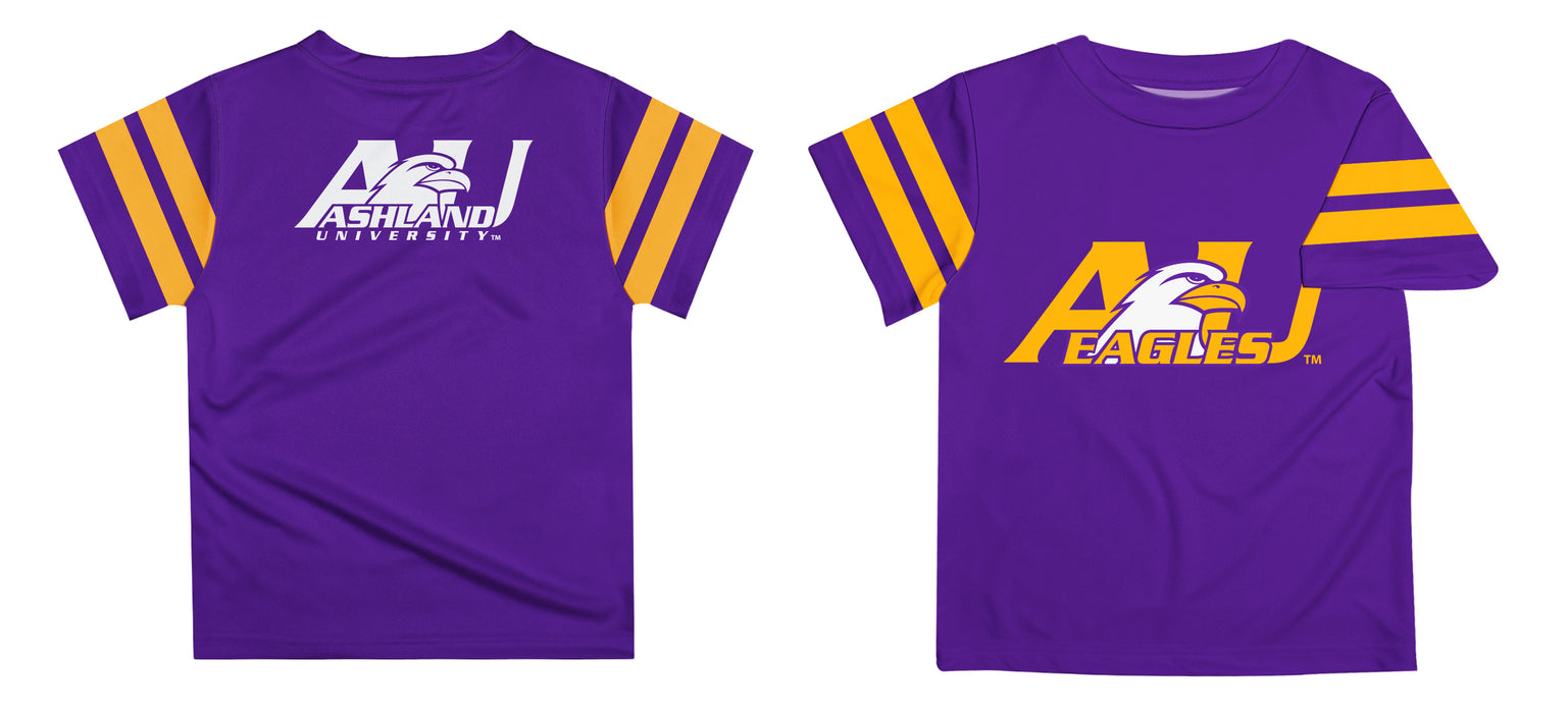 Ashland Eagles AU Vive La Fete Boys Game Day Purple Short Sleeve Tee with Stripes on Sleeves - Vive La Fête - Online Apparel Store