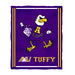 Ashland University AU Eagles Vive La Fete Kids Game Day Purple Plush Soft Minky Blanket 36 x 48 Mascot