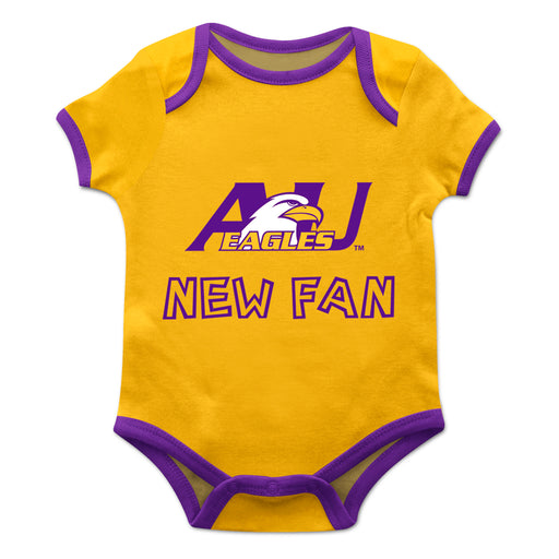 Ashland Eagles AU Vive La Fete Infant Game Day Gold Short Sleeve Onesie New Fan Logo and Mascot Bodysuit