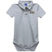 Ashland University AU Eagles Embroidered Gray Solid Knit Polo Onesie
