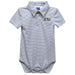 Ashland University AU Eagles Embroidered Gray Stripe Knit Polo Onesie