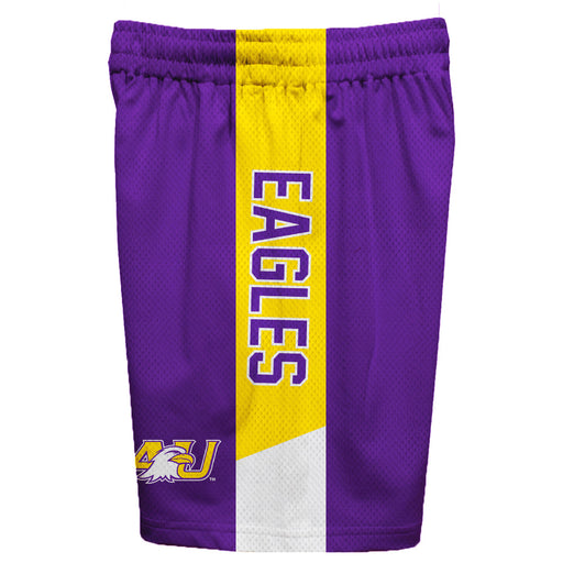 Ashland Eagles AU Vive La Fete Game Day Purple Stripes Boys Solid Gold Athletic Mesh Short - Vive La Fête - Online Apparel Store