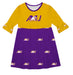 Ashland Eagles AU Vive La Fete Girls Game Day 3/4 Sleeve Solid Gold All Over Logo on Skirt