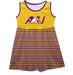Ashland Eagles AU Vive La Fete Girls Game Day Sleeveless Tank Dress Solid Gold Logo Stripes on Skirt
