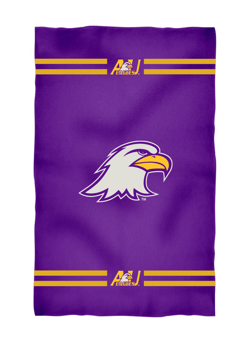 Ashland Eagles AU Vive La Fete Game Day Absorbent Premium Purple Beach Bath Towel 31 x 51 Logo and Stripes