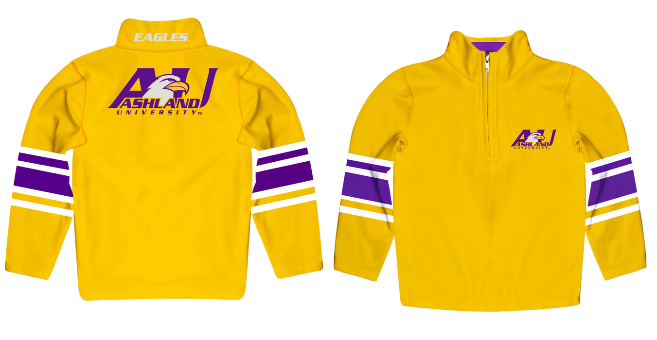 Ashland Eagles AU Vive La Fete Game Day Gold Quarter Zip Pullover Stripes on Sleeves - Vive La Fête - Online Apparel Store
