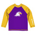 Ashland Eagles AU Vive La Fete Purple and Gold Long Sleeve Raglan Rashguard