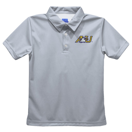 Ashland University AU Eagles Embroidered Gray Short Sleeve Polo Box Shirt