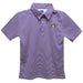 Ashland University AU Eagles Embroidered Purple Stripes Short Sleeve Polo Box Shirt