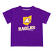 Ashland University AU Eagles Vive La Fete State Map Purple Short Sleeve Tee Shirt
