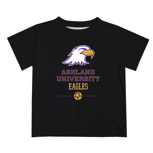 Ashland University AU Eagles Vive La Fete Soccer V1 Black Short Sleeve Tee Shirt