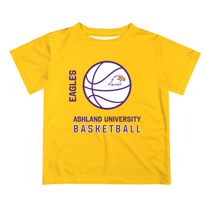 Ashland University AU Eagles Vive La Fete Basketball V1 Gold Short Sleeve Tee Shirt